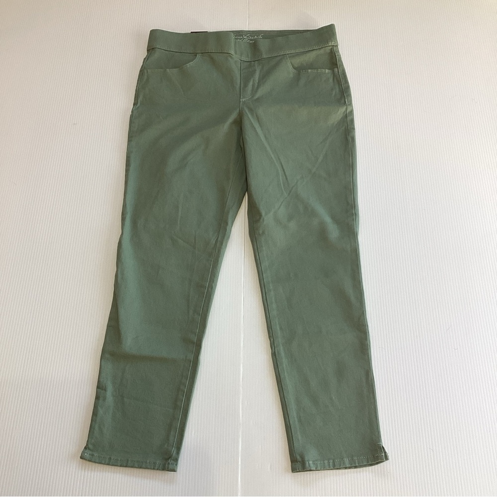 GLORIA VANDERBILT WOMEN'S PULL ON CROP LENGTH MID-RISE PANTS(SAGE MEADOW, 6)NWT